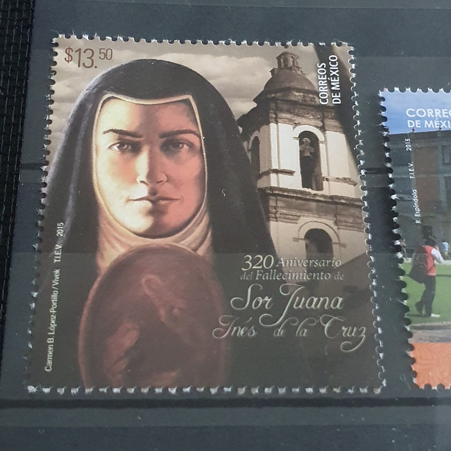 320 Aniversario Del Fallecimiento De Sor Juana Ines De La Cruz  stamp collectible - Main Image 2