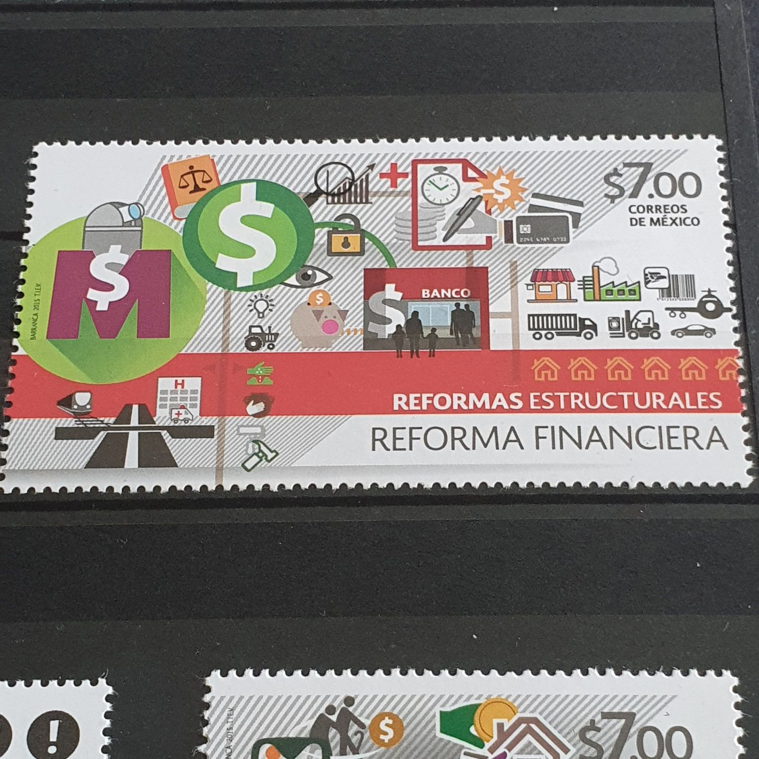 Reformas Estructurales Reforma Financiera  stamp collectible - Main Image 2