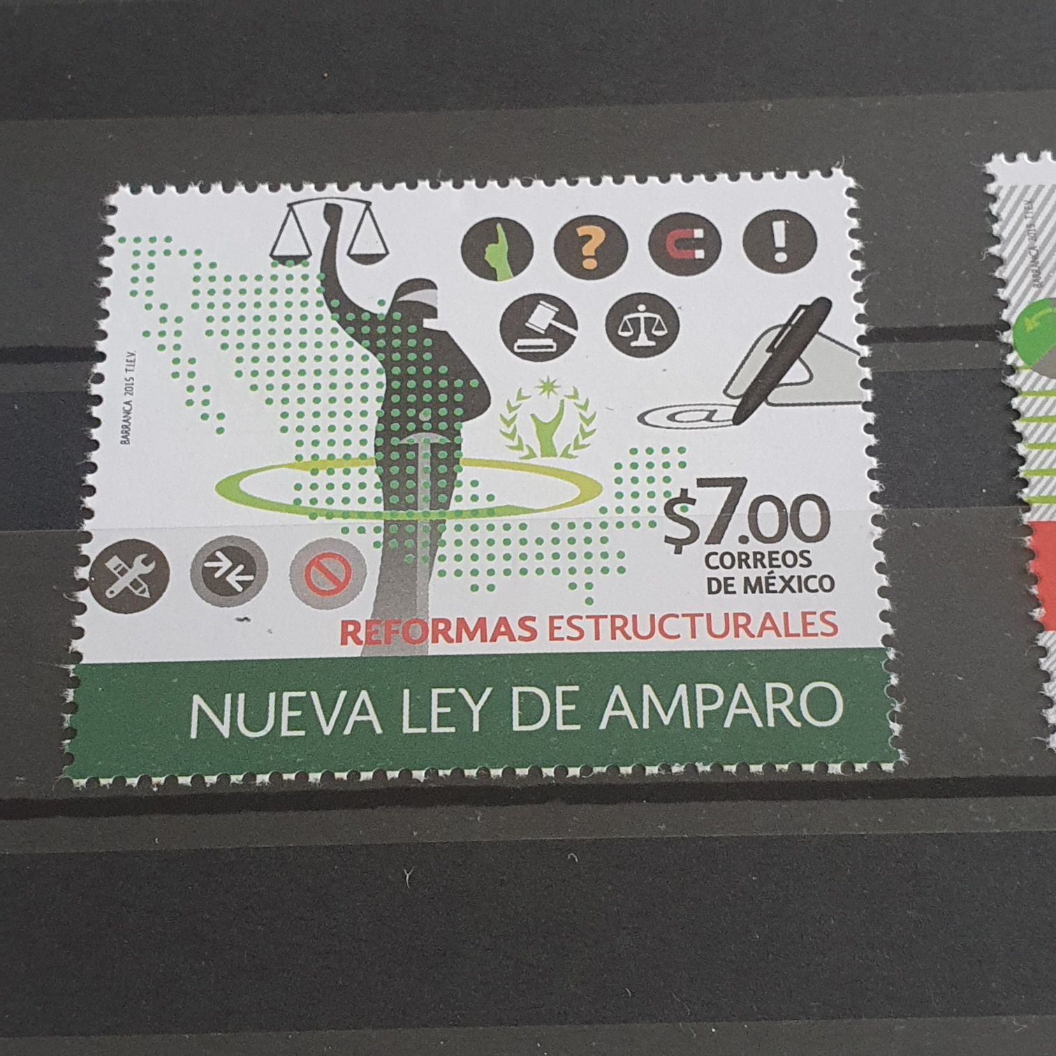 Reformas Estructurales Nueva Ley De Amparo  stamp collectible - Main Image 2