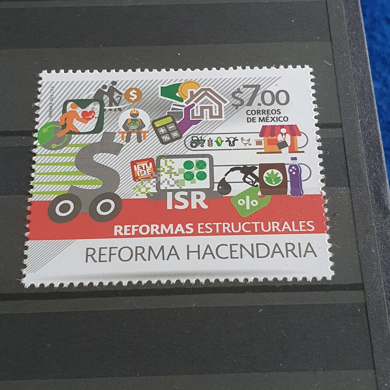 Reforma Estructurales Reforma Hacendaria  stamp collectible - Main Image 2