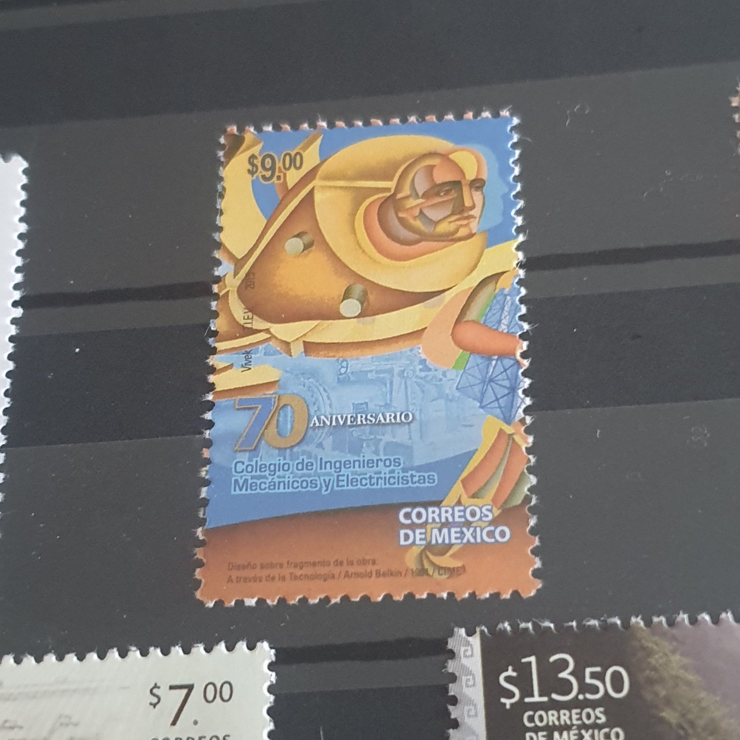 70 Aniversario Colegio De Ingenieros Mecánicos Y Electricistas  stamp collectible - Main Image 2