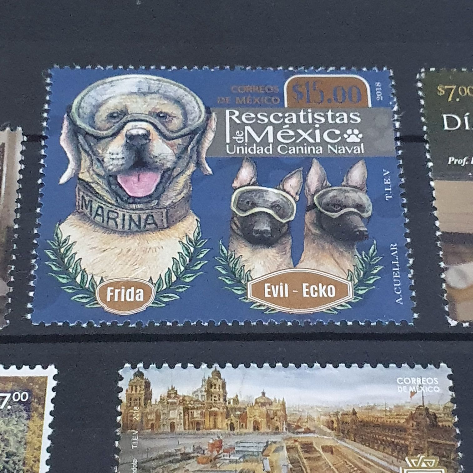 Rescatistas De México Unidad Canina Naval  stamp collectible - Main Image 2
