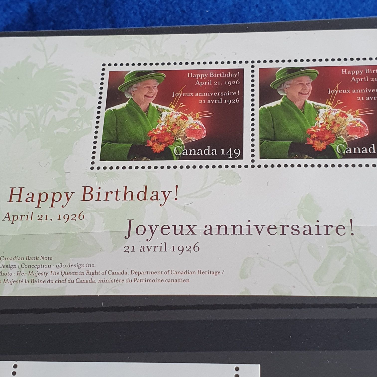 Joseux Anniversaire  stamp collectible - Main Image 2