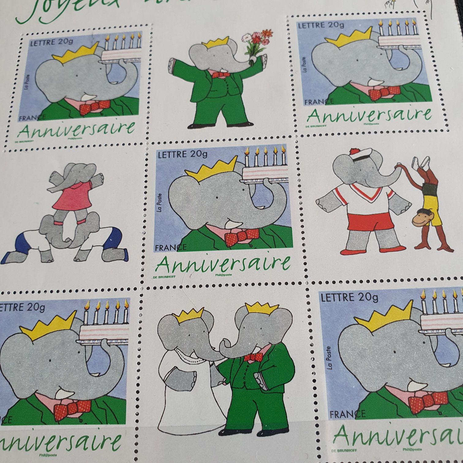 Joyeux Anniversaire  stamp collectible - Main Image 2