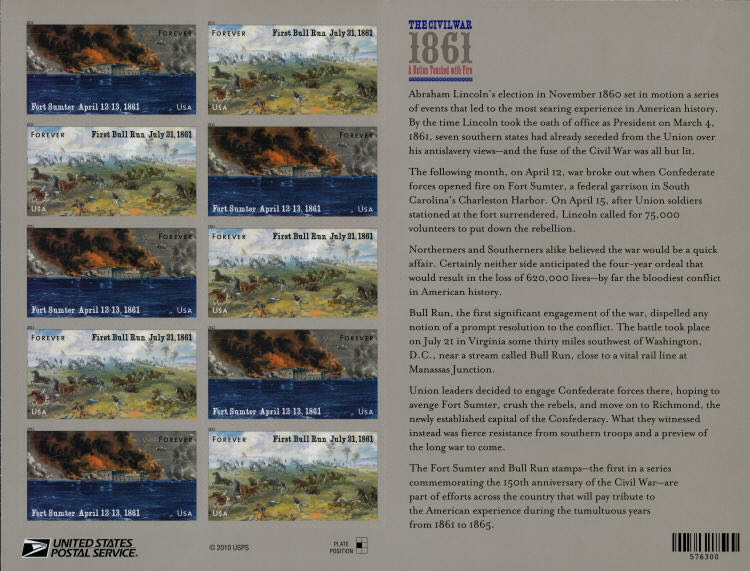 4522 - 4523 The Civil War — 1861 [FOREVER]  stamp collectible - Main Image 2