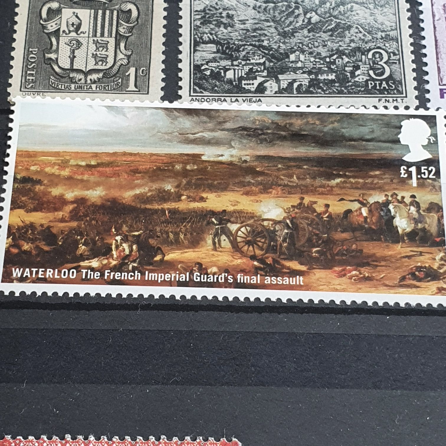 Waterloo The French Imperial Guards Final Assault  stamp collectible - Main Image 2