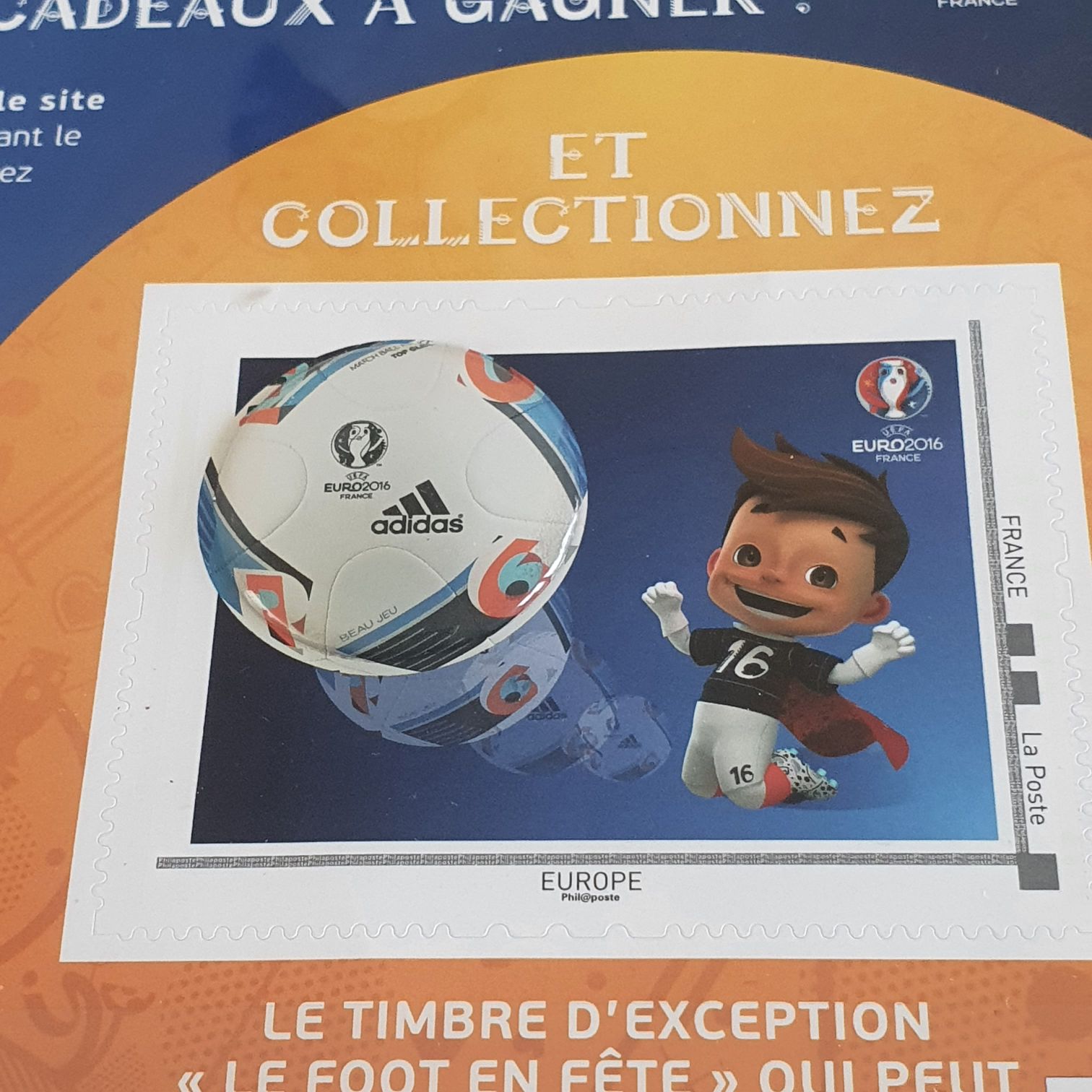 EURO 2016 FRANCE  stamp collectible - Main Image 2