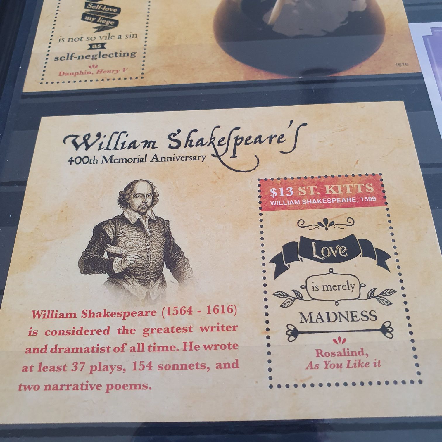 William Shakespeare  stamp collectible - Main Image 2