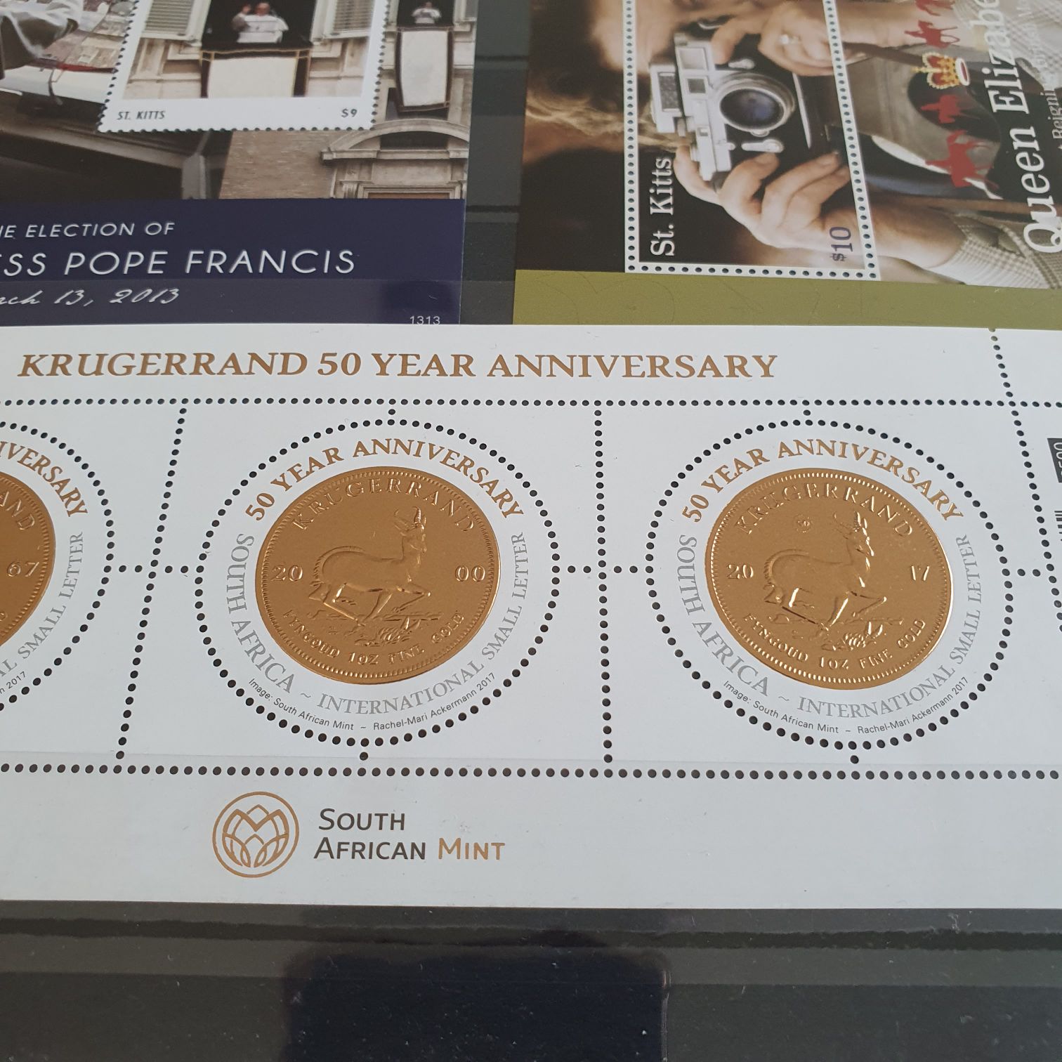 Krugerrand 50 Year Anniversary  stamp collectible - Main Image 2