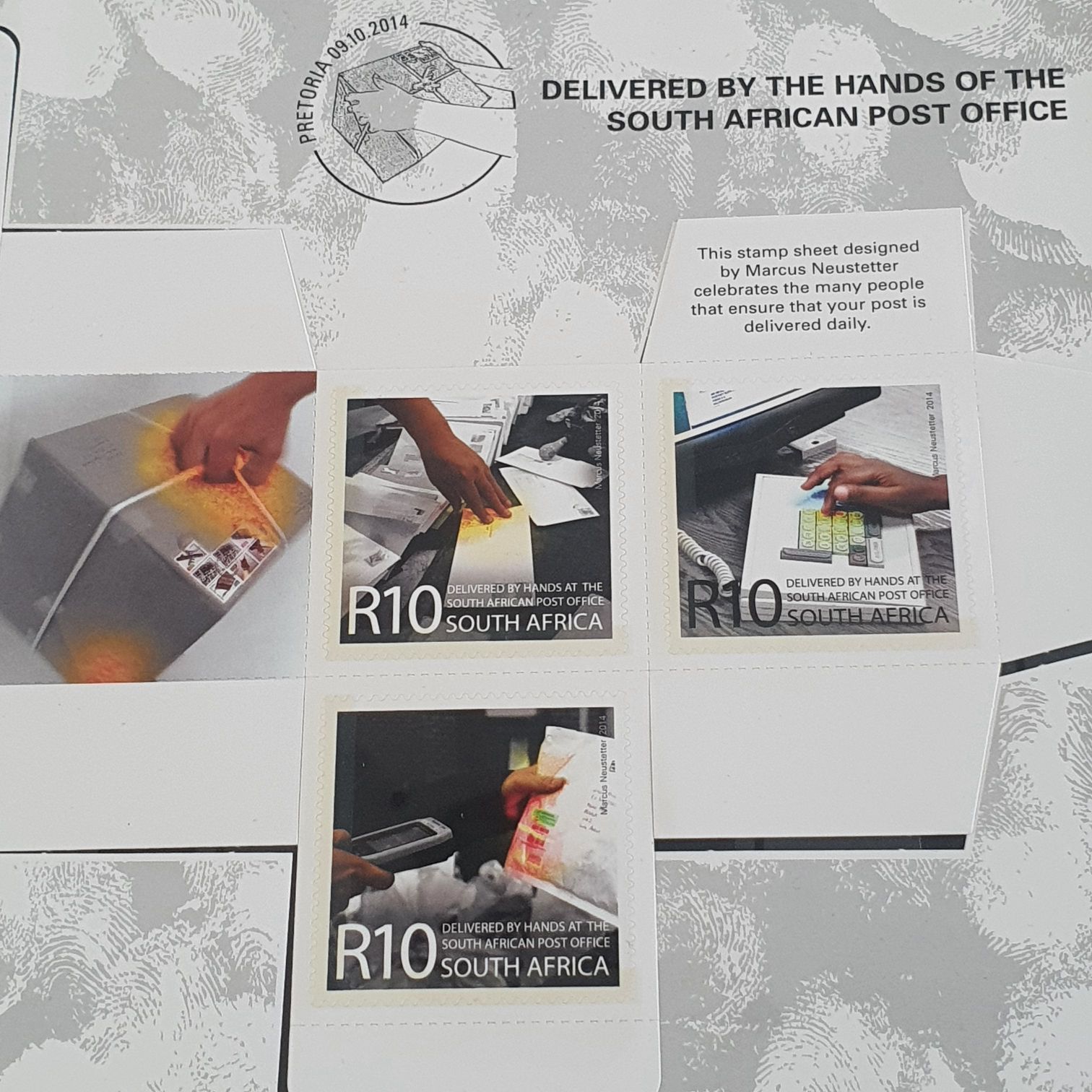 Delivered By The Hands Of The South African Post Office  stamp collectible - Main Image 2