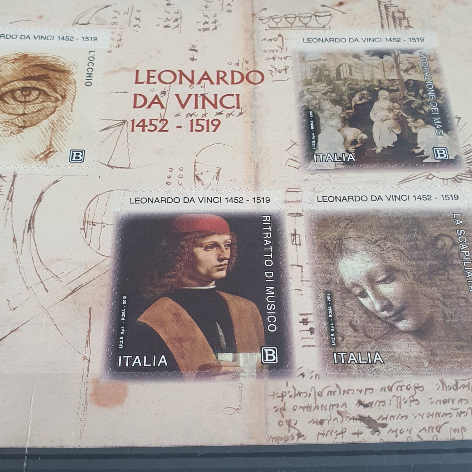 Leonardo Da Vinci  stamp collectible - Main Image 2