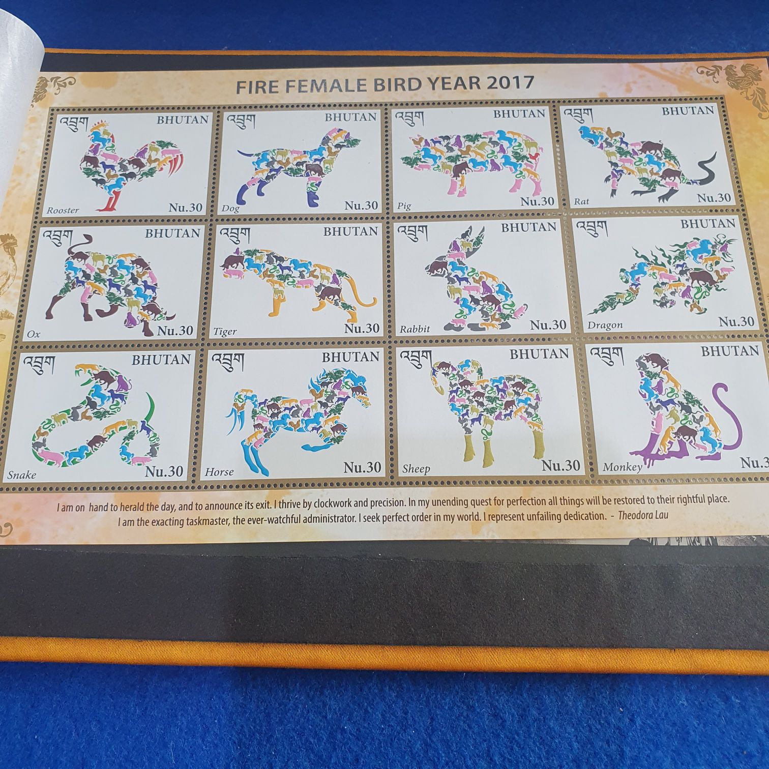 Fire Female Bird Year  stamp collectible - Main Image 2