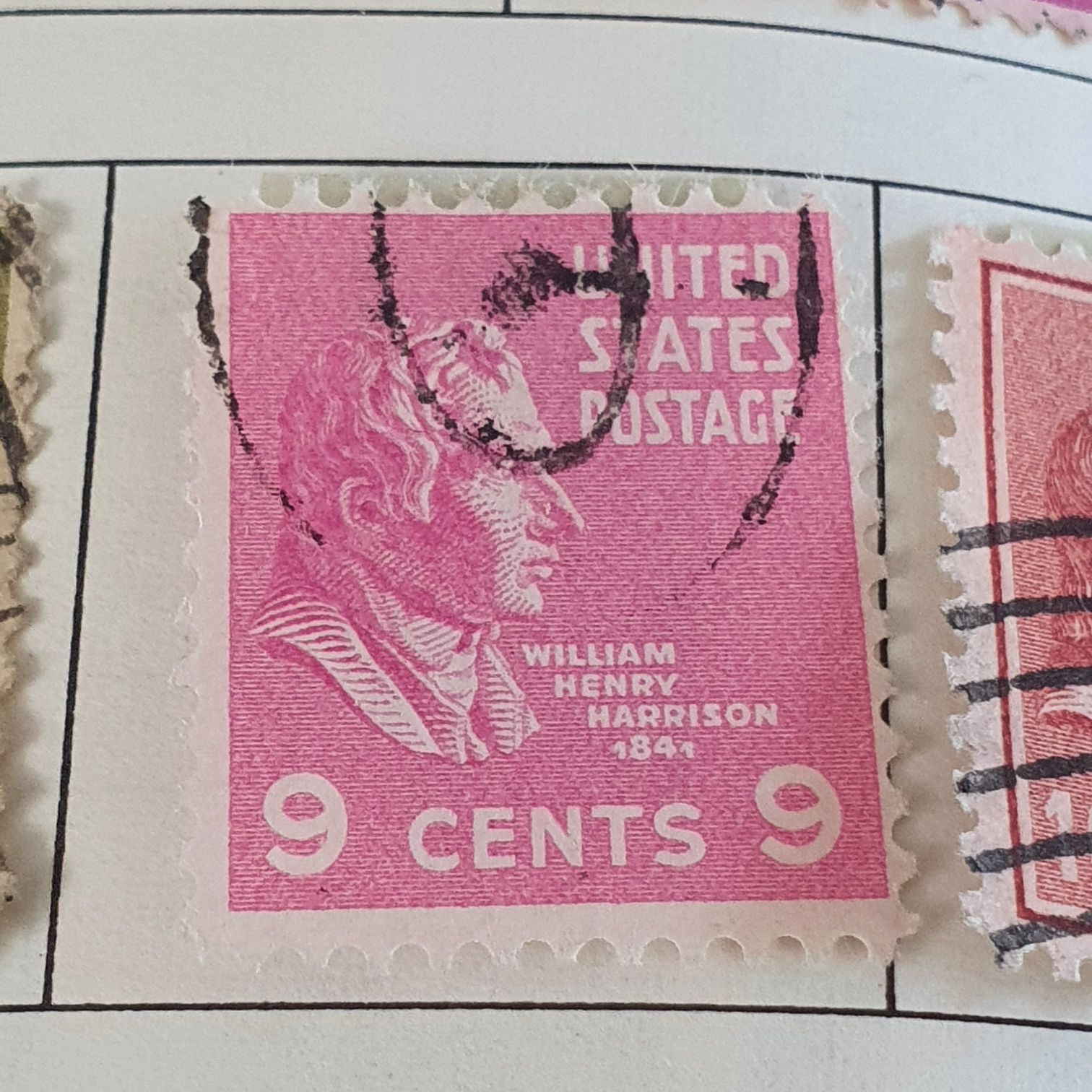 William Harrison (1773-1841), 9th President  stamp collectible - Main Image 2