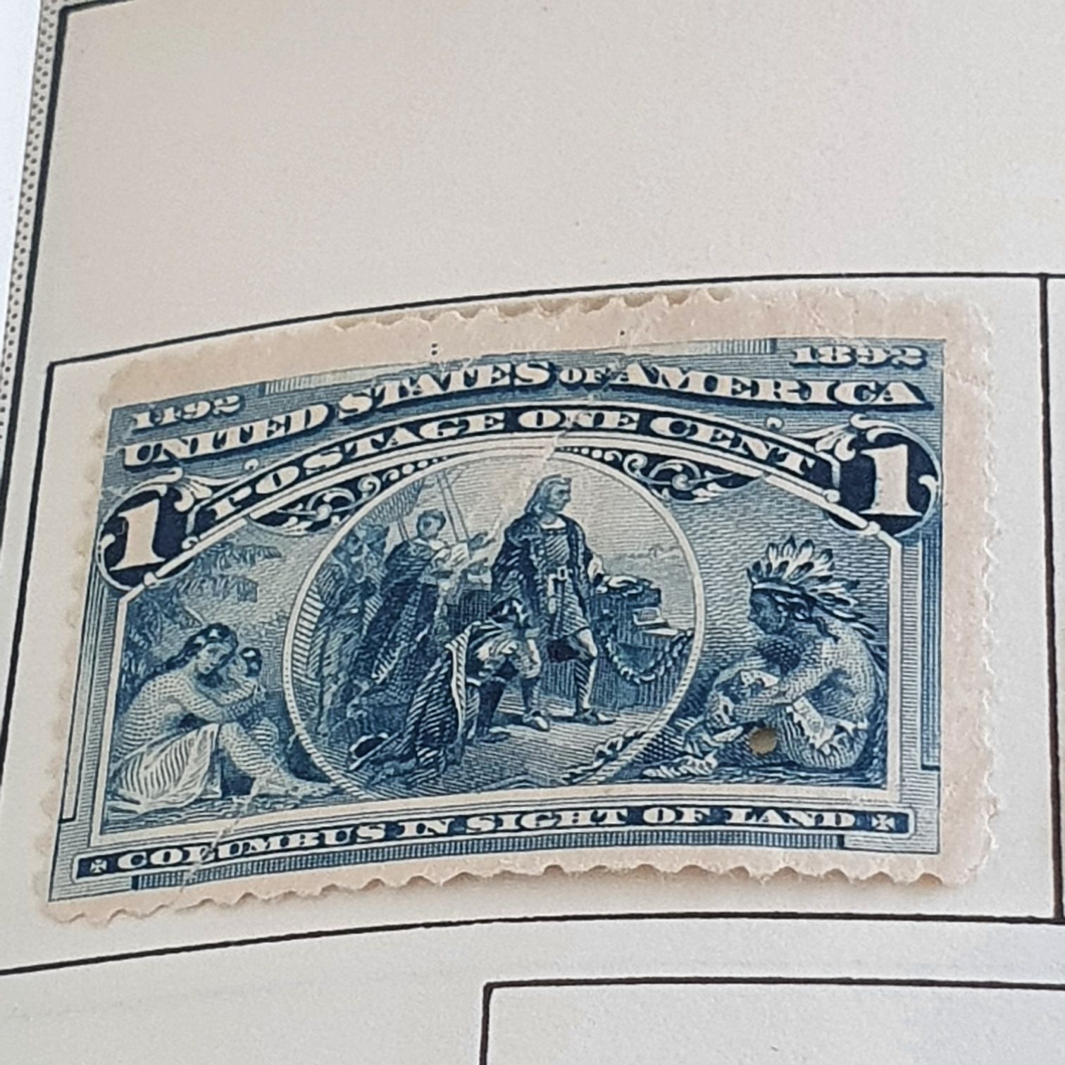 Columbus in Sight of Land  stamp collectible - Main Image 2