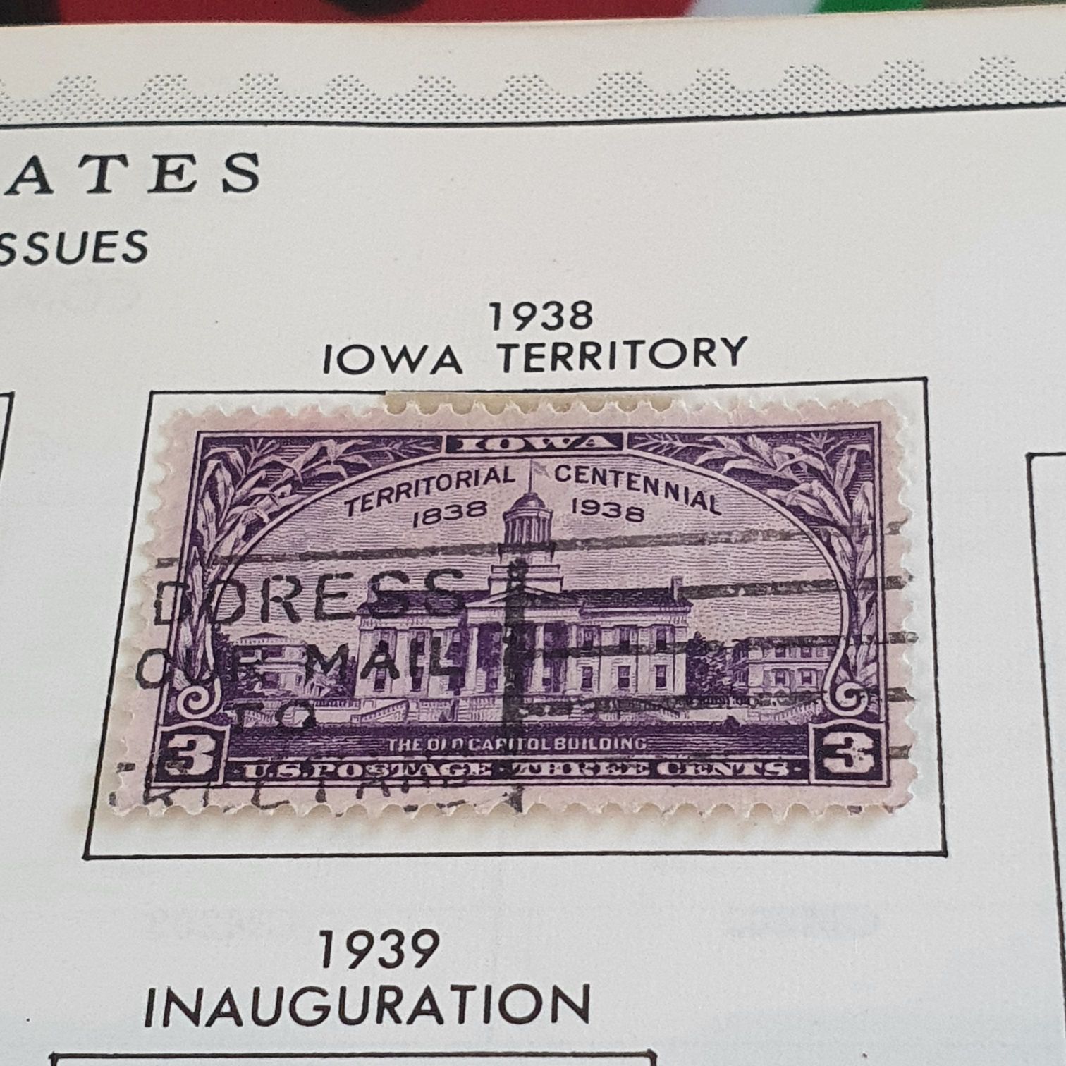 Iowa Territory  stamp collectible - Main Image 2
