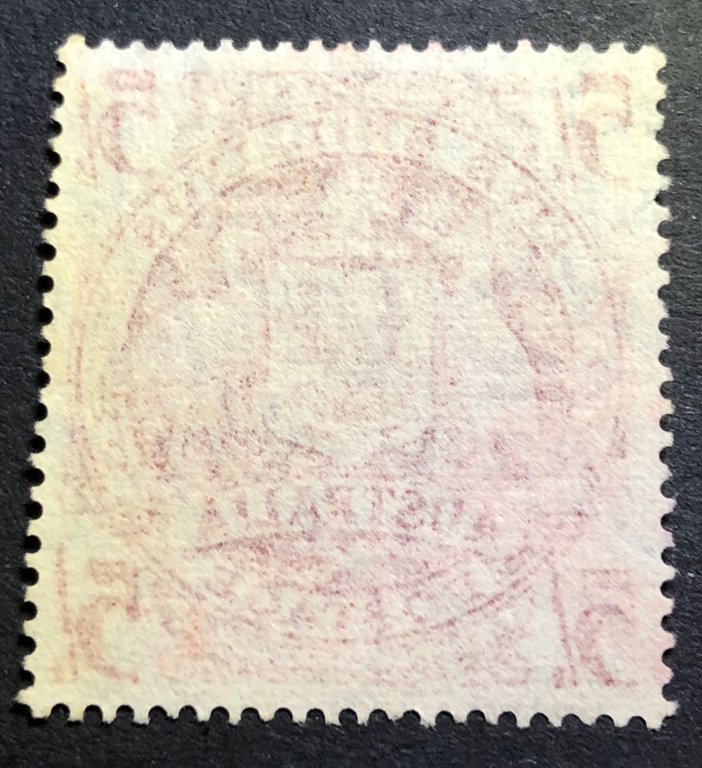 Australian 5/- Red Coat Of Arms  stamp collectible - Main Image 2