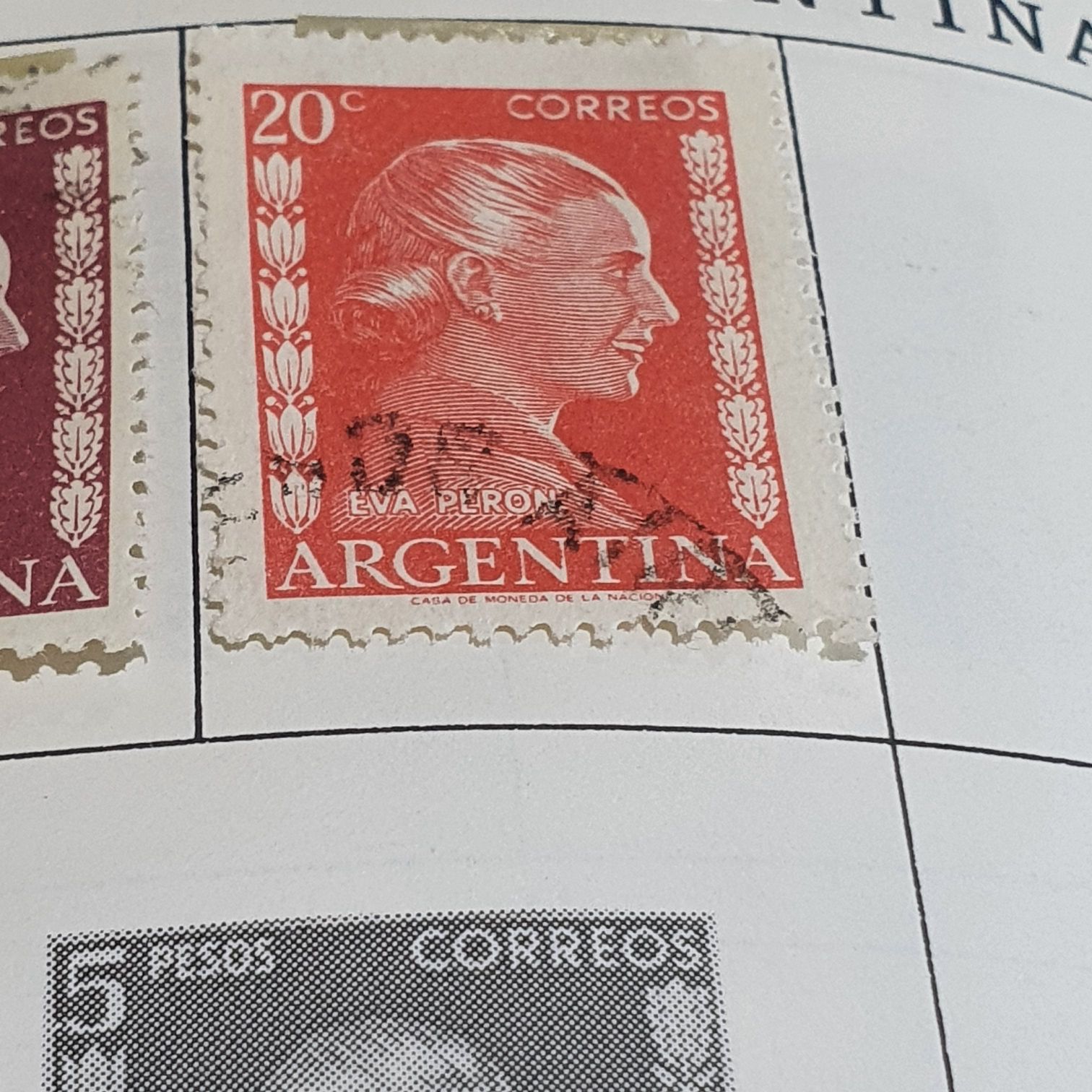 Eva Peron  stamp collectible - Main Image 2