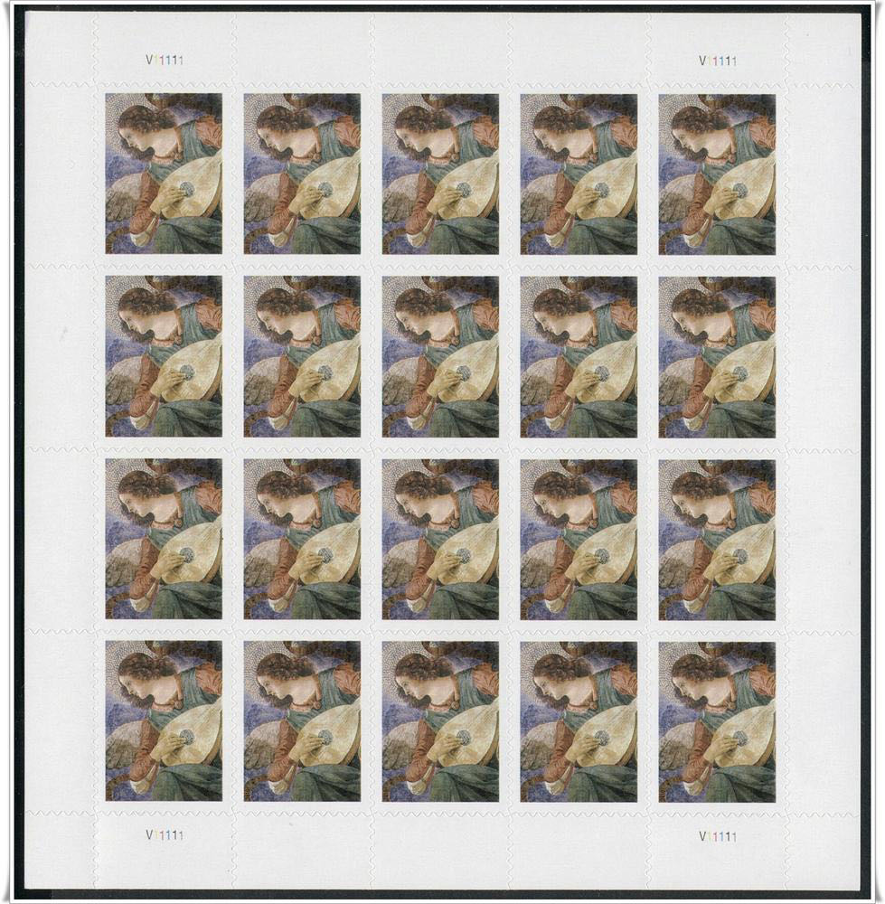 Christmas: Angel with Lute stamp collectible - Main Image 2
