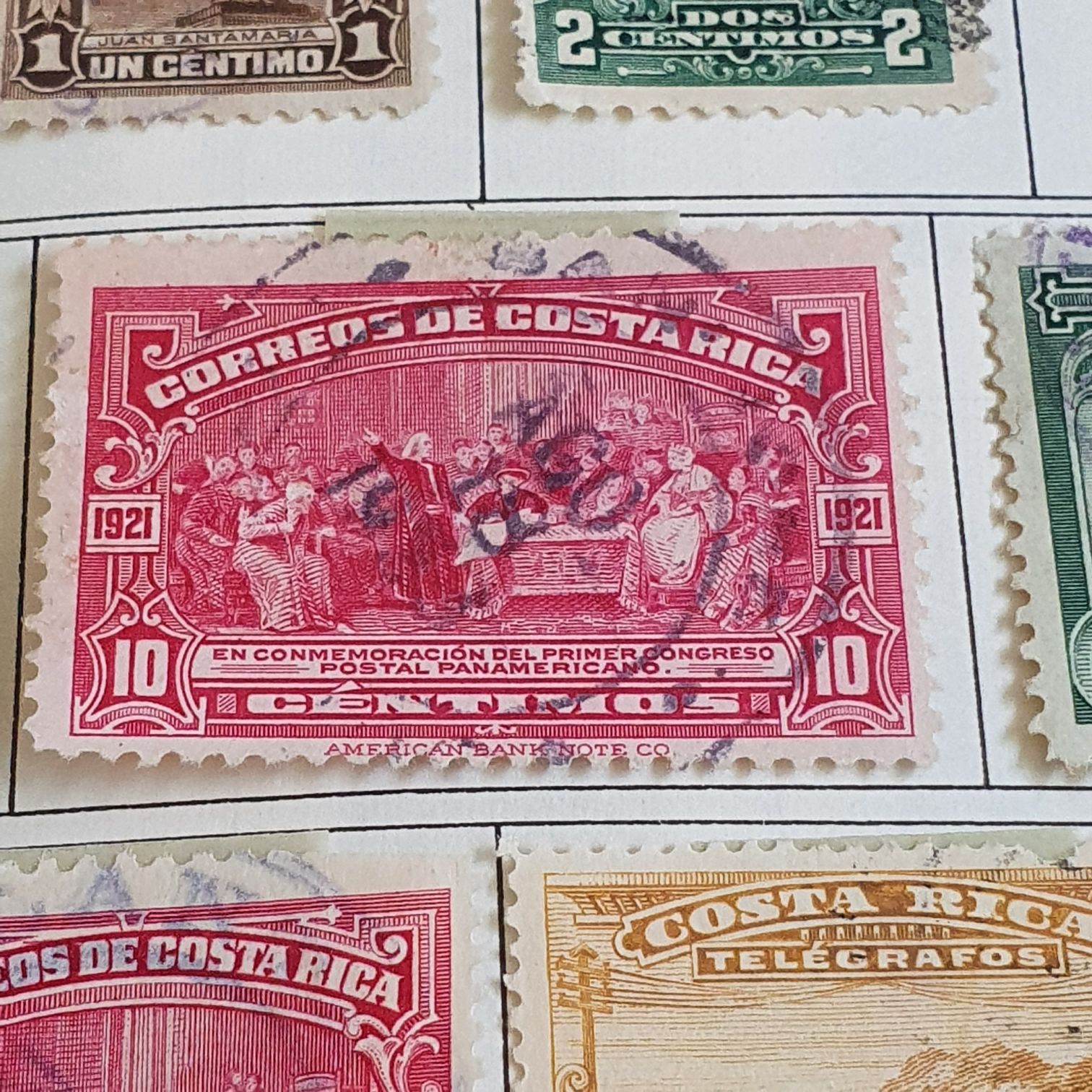 En Conmemoración Del Primer Congreso Postal Panamericana  stamp collectible - Main Image 2