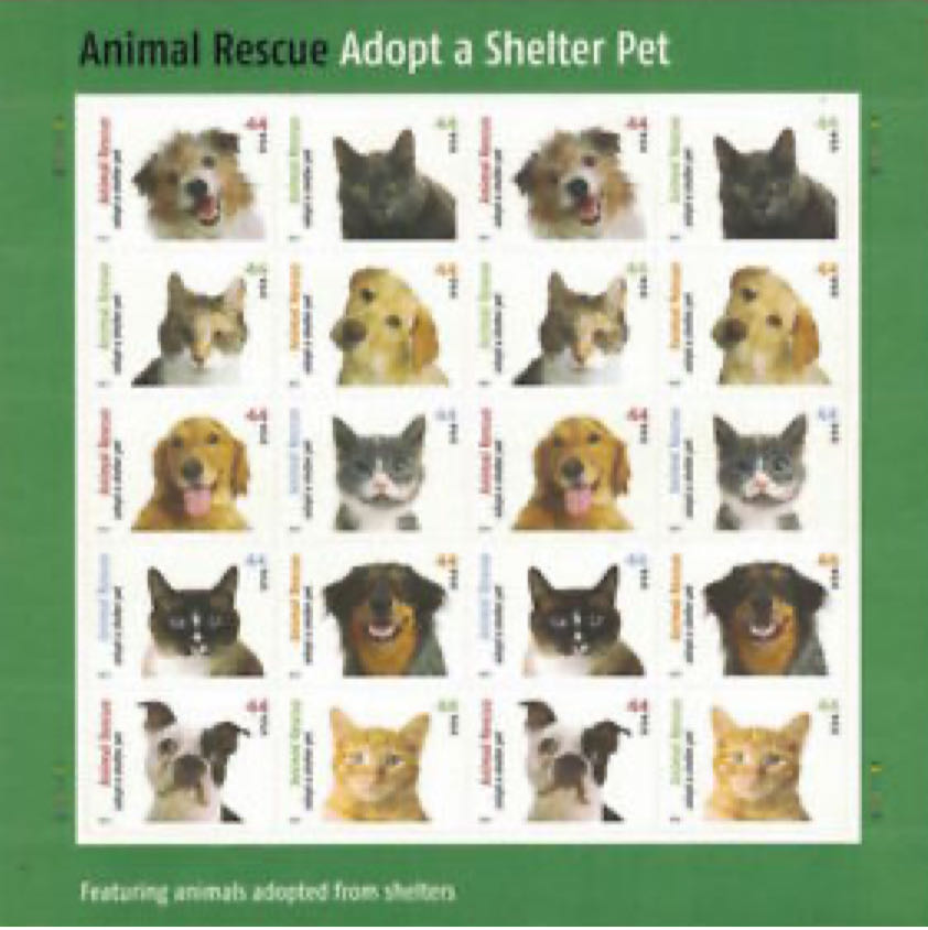 4451 - 4460 Animal Rescue: Adopt a Shelter Pet  stamp collectible - Main Image 1