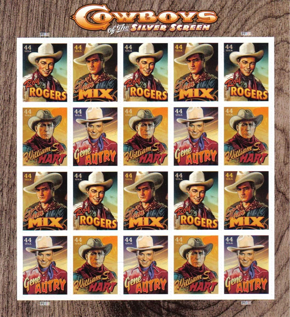 4446 - 4449 Cowboys of the Silver Screen  stamp collectible - Main Image 1