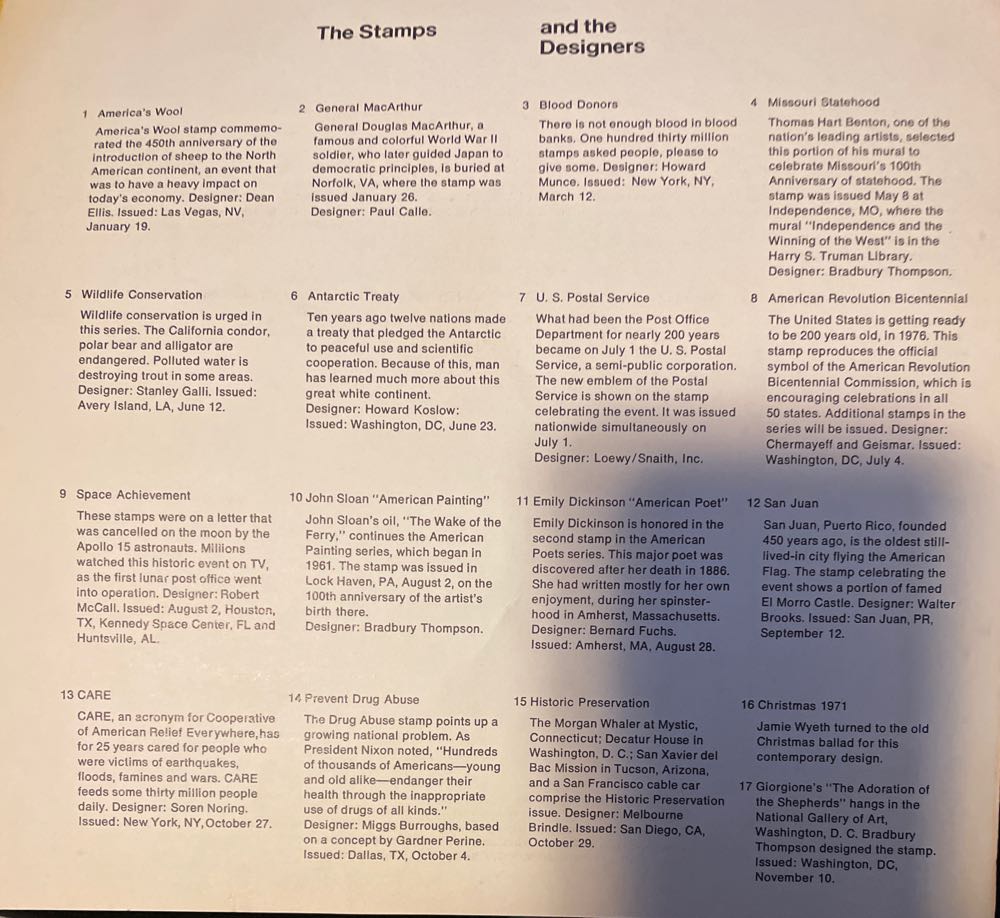 1971 Special Stamp Mini-Album  stamp collectible - Main Image 3