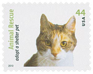 4453 Animal Rescue: Adopt a Shelter Pet — Calico Cat  stamp collectible - Main Image 1