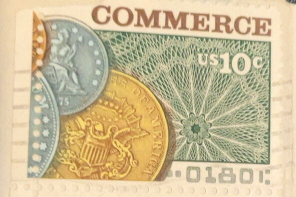 Banking And Commerce: Gold Piece  stamp collectible - Main Image 2