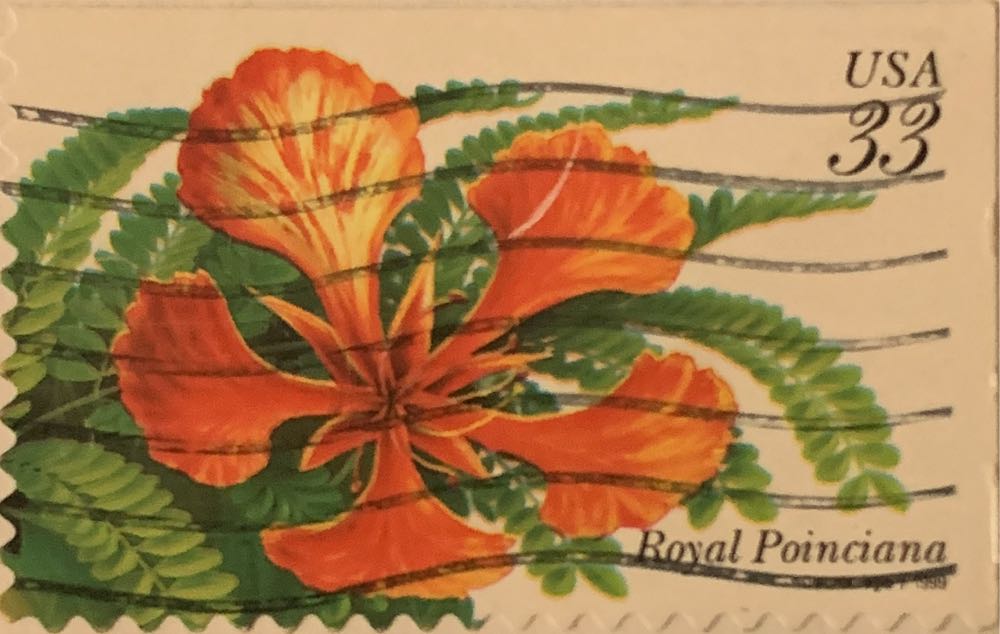Tropical Flowers: Royal Poinciana  stamp collectible - Main Image 2