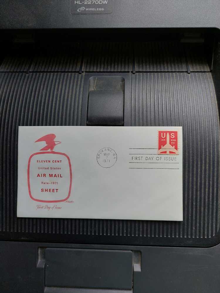 US Airmail: Jet Airliner FDC Sheet  stamp collectible - Main Image 3