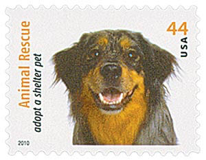 4458 Animal Rescue: Adopt a Shelter Pet — Australian Shepherd  stamp collectible - Main Image 1