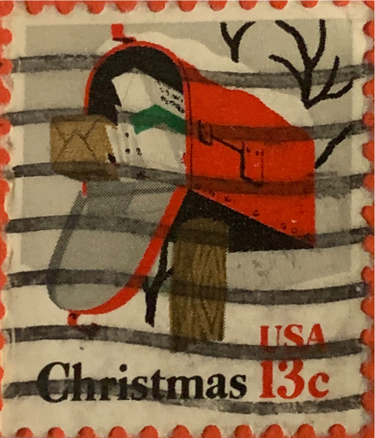 Contemporary Christmas: Rural Mailbox  stamp collectible - Main Image 2
