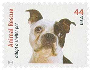 4459 Animal Rescue: Adopt a Shelter Pet — Boston Terrier stamp collectible - Main Image 1