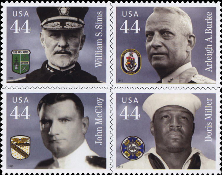 4443a. Distinguished Sailors, block of 4  stamp collectible - Main Image 1