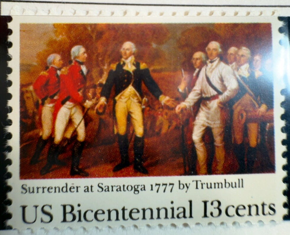 Bicentennial Series: Surrender At Saratoga  stamp collectible - Main Image 2