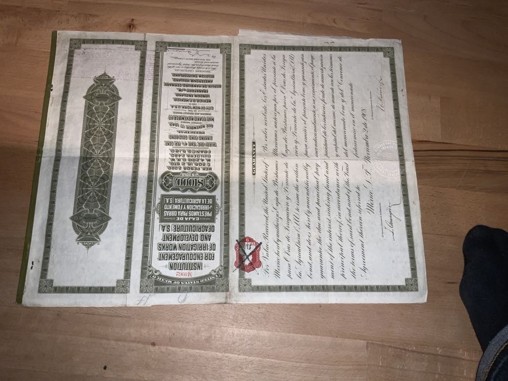 Institution For Encouragement Of Irrigration Works And Delelopment Of Agriculture SA  stamp collectible - Main Image 2