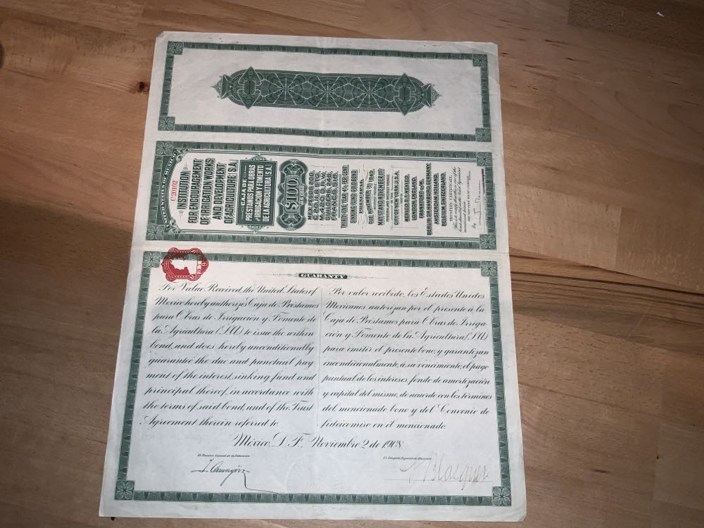 Institution For Encouragement Of Irrigration Works And Delelopment Of Agriculture SA  stamp collectible - Main Image 2