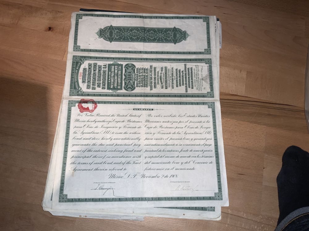 Institution For Encouragement Of Irrigration Works And Delelopment Of Agriculture SA  stamp collectible - Main Image 2