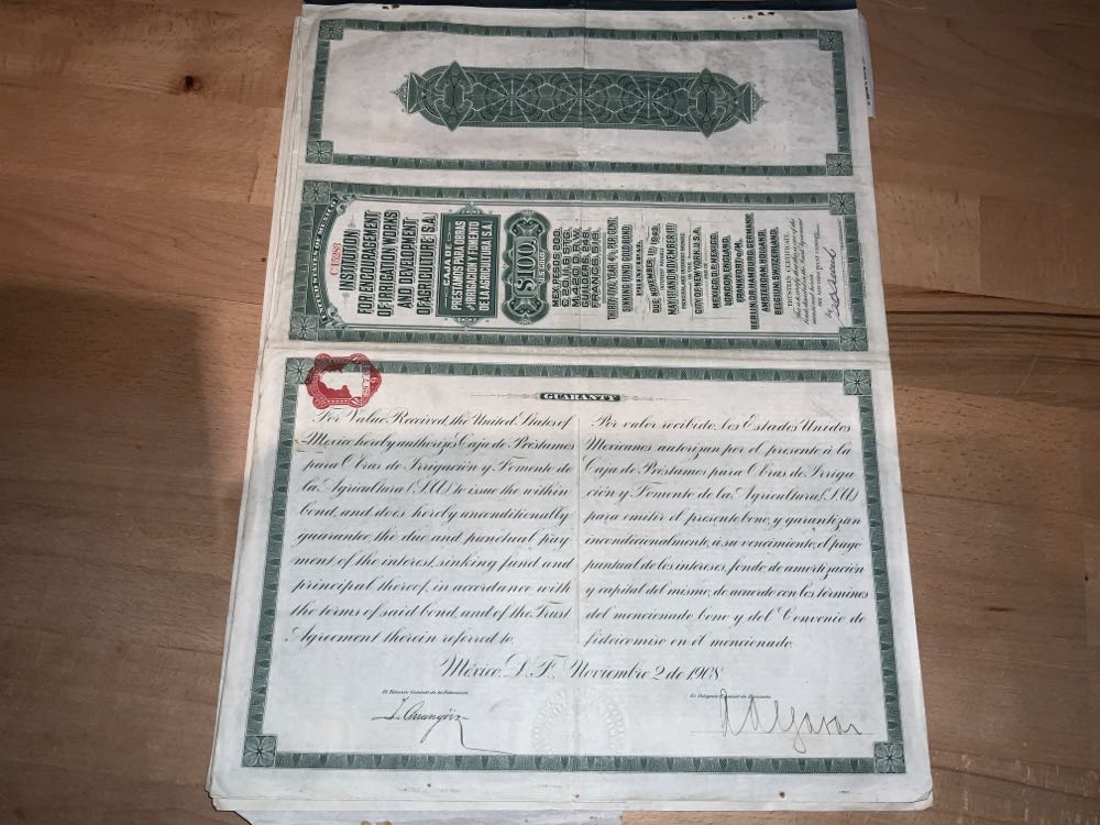 Institution For Encouragement Of Irrigration Works And Delelopment Of Agriculture SA  stamp collectible - Main Image 3