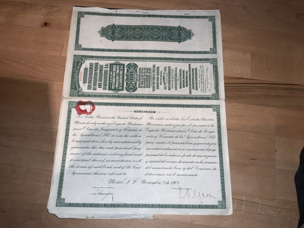 Institution For Encouragement Of Irrigration Works And Delelopment Of Agriculture SA  stamp collectible - Main Image 4