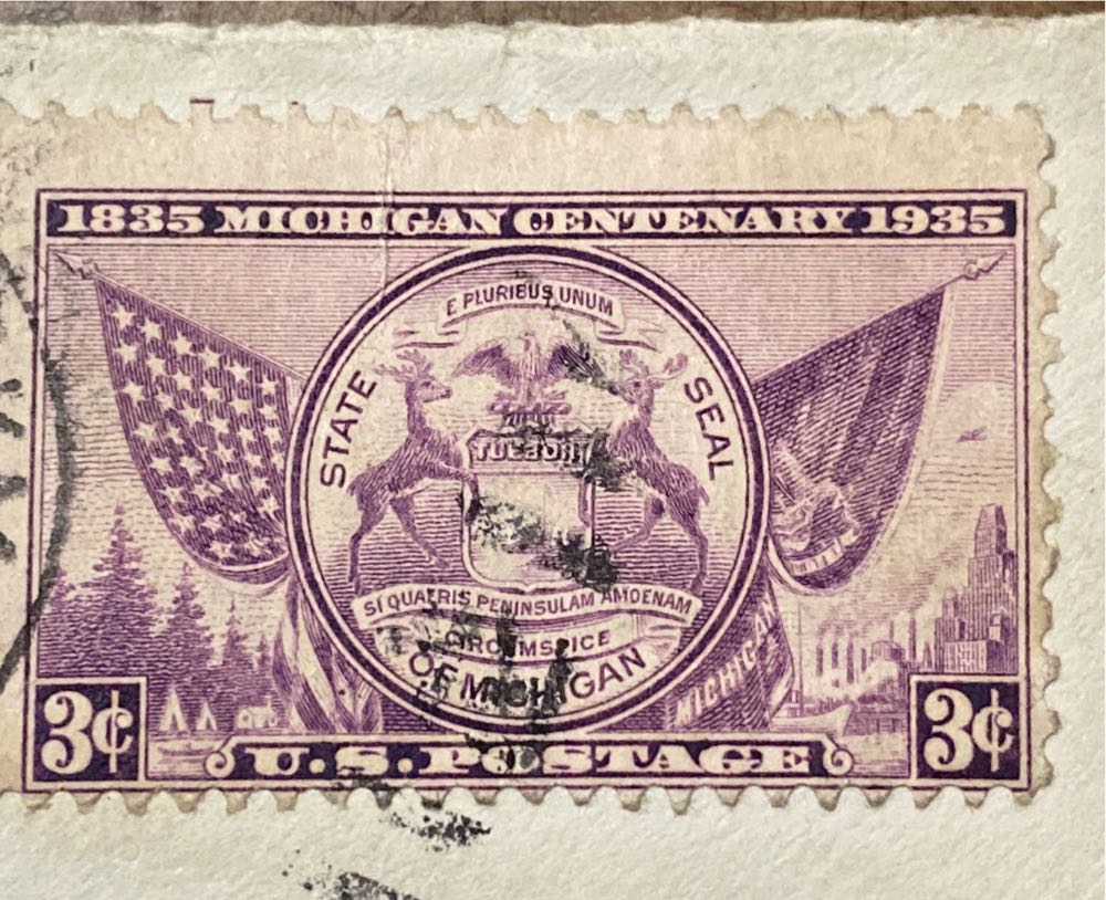 Michigan Centenary  stamp collectible - Main Image 2