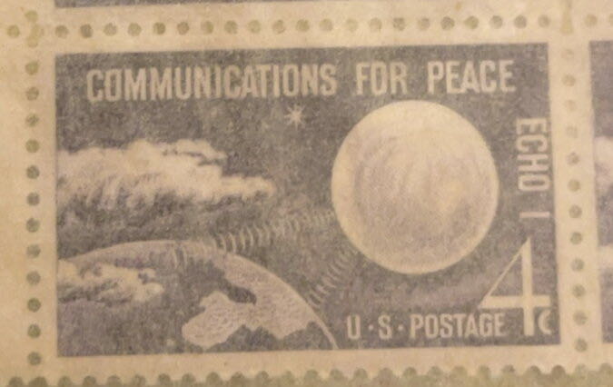 Echo I Communications For Peace  stamp collectible - Main Image 2