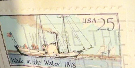 Steamboats: Walk In The Water  stamp collectible - Main Image 2
