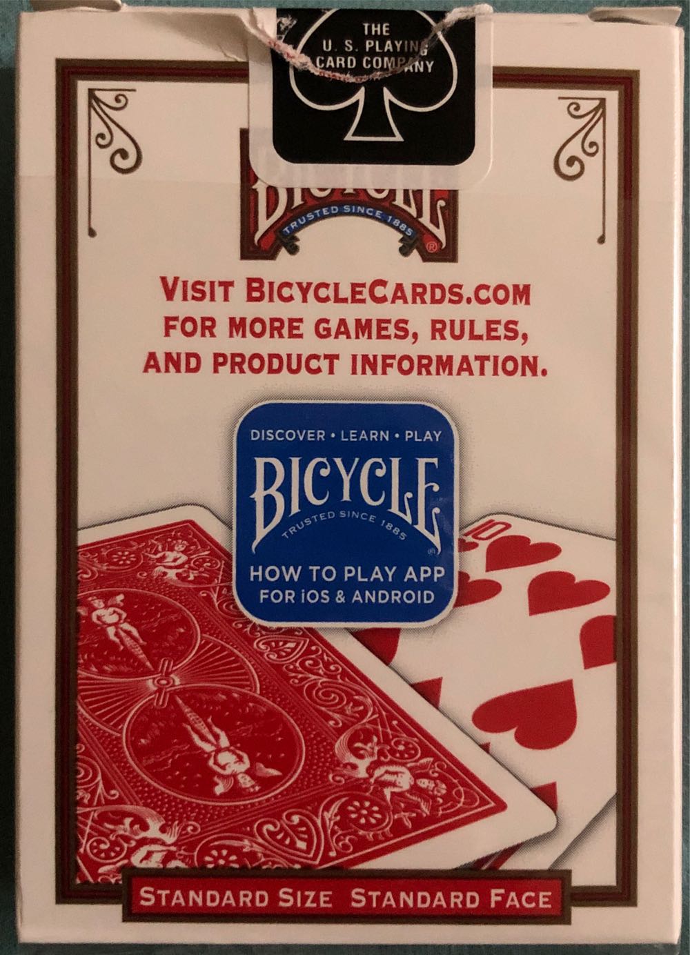 Bicycle 1001400 Poker Cards  stamp collectible [Barcode 073854008089] - Main Image 2