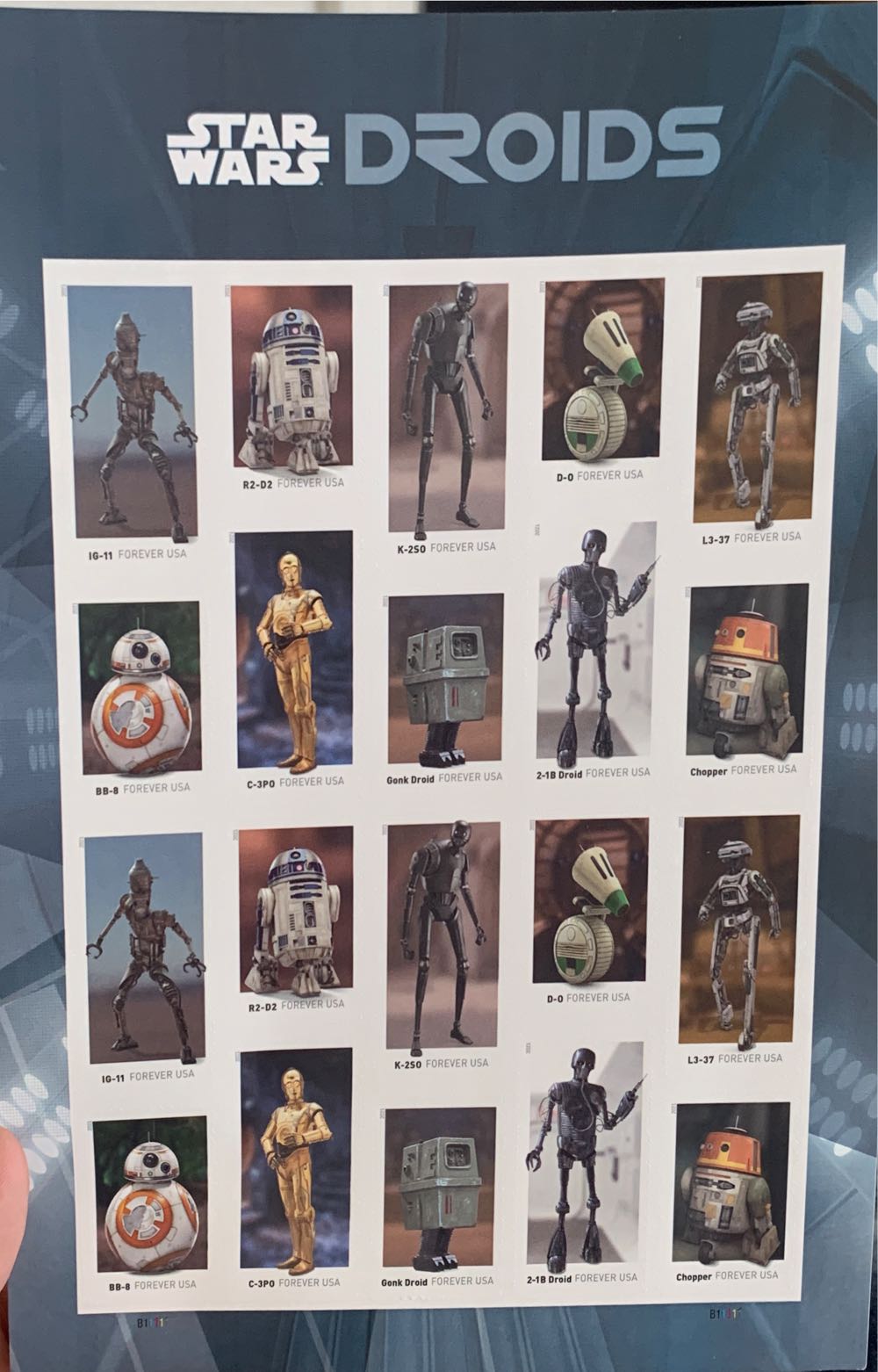 Star Wars Droids  stamp collectible [Barcode 577600] - Main Image 2