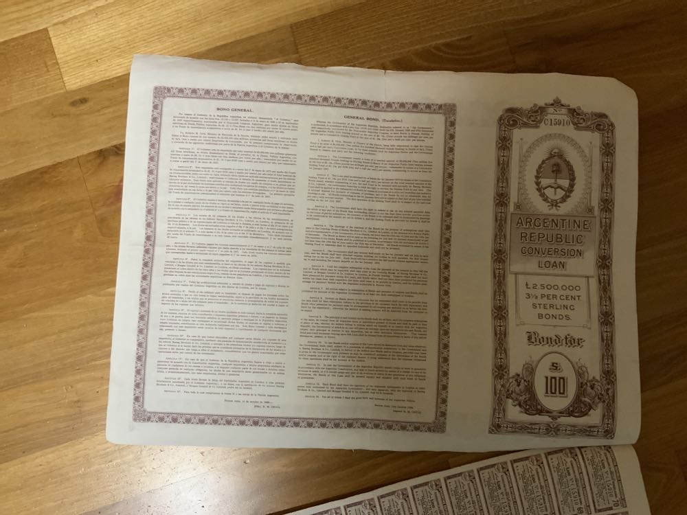 Argentine Republic Conversion Loan  stamp collectible - Main Image 2