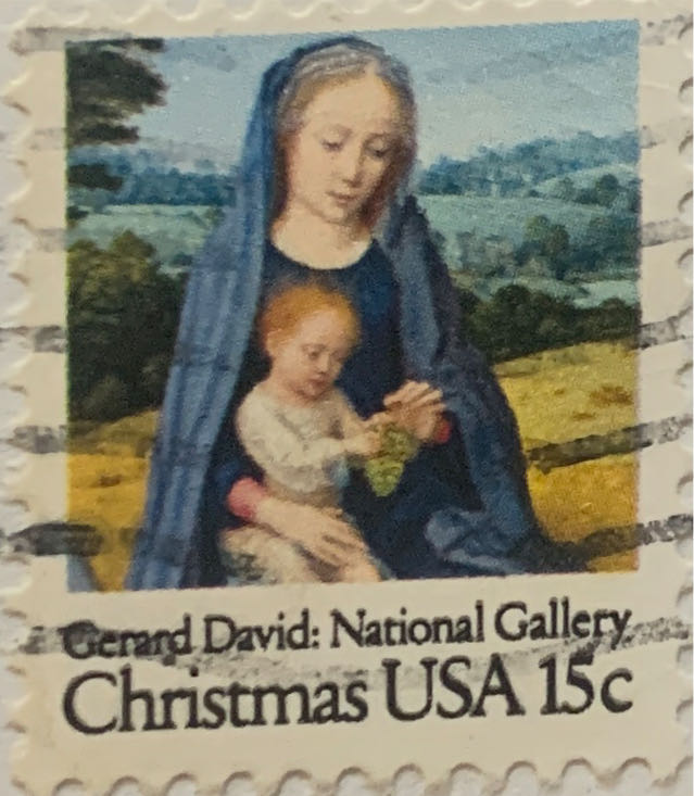 Traditional Christmas: Virgin And Child  stamp collectible - Main Image 2