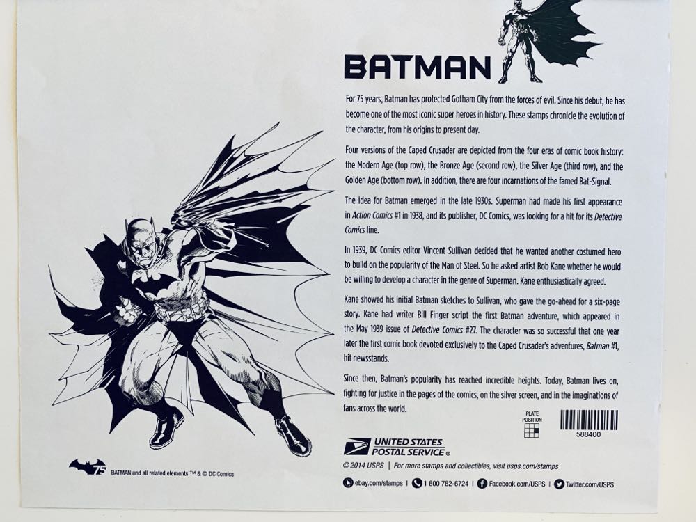 Batman Forever USA 75th Anniversary  stamp collectible - Main Image 2