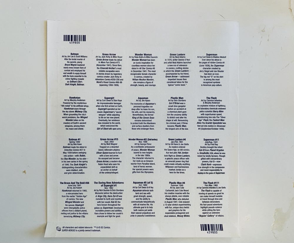 Super Heroes Stamp Sheet US 2005  stamp collectible - Main Image 2