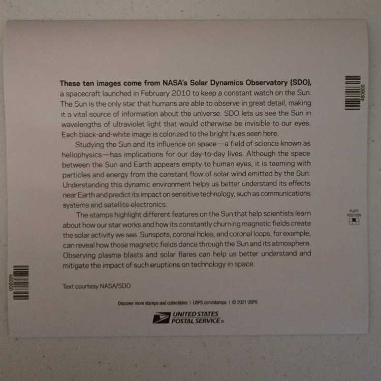 Sun Science  stamp collectible [Barcode 480800] - Main Image 2